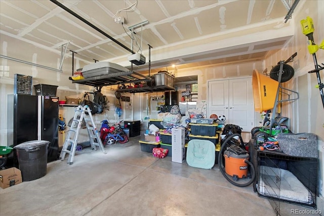 garage featuring a garage door opener