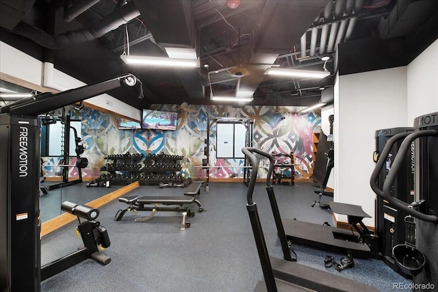 view of workout area