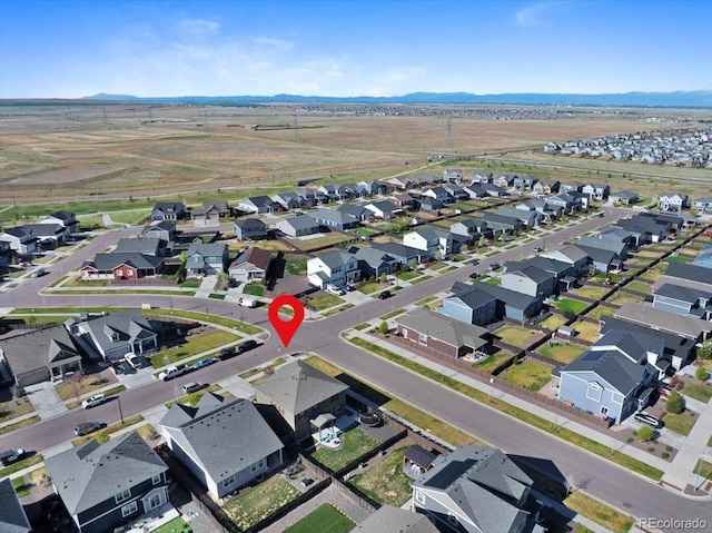 aerial view with a residential view