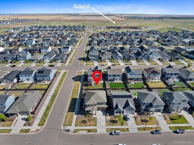 birds eye view of property featuring a residential view