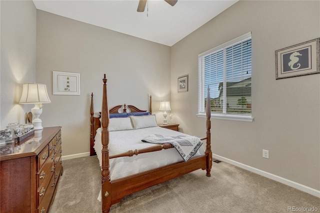 2932 Eagle Wing Way, Castle Rock, CO 80109 - bedroom featuring light carpet, baseboards, and ceiling fan
