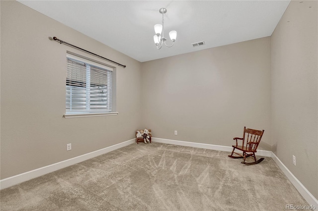 2932 Eagle Wing Way, Castle Rock, CO 80109 - unfurnished room featuring carpet floors, a chandelier, and baseboards
