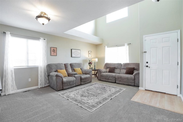 view of carpeted living room