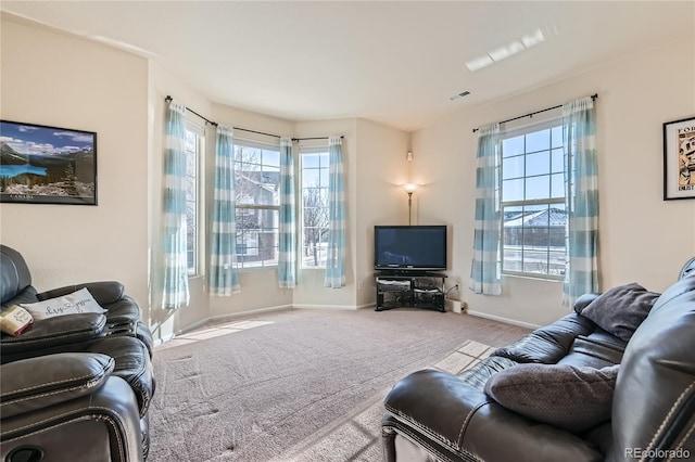 view of carpeted living room