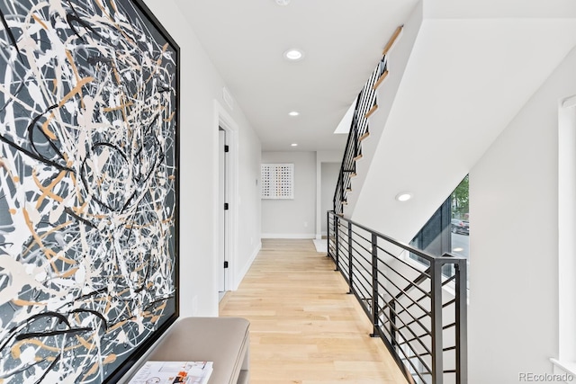 2040 W 45th Ave, Denver, CO 80211 - hallway featuring light wood-style floors and recessed lighting