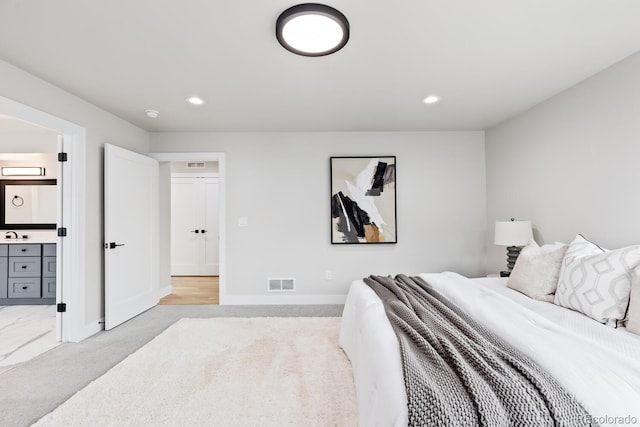 2040 W 45th Ave, Denver, CO 80211 - bedroom with light carpet and recessed lighting