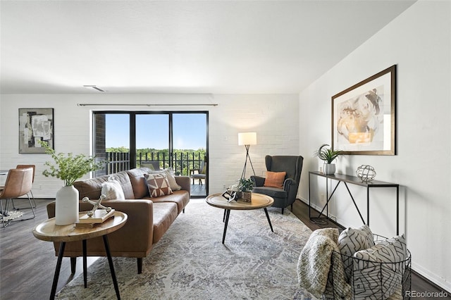 460 S Marion Pkwy Unit 801, Denver, CO 80209 - living area with wood finished floors and baseboards