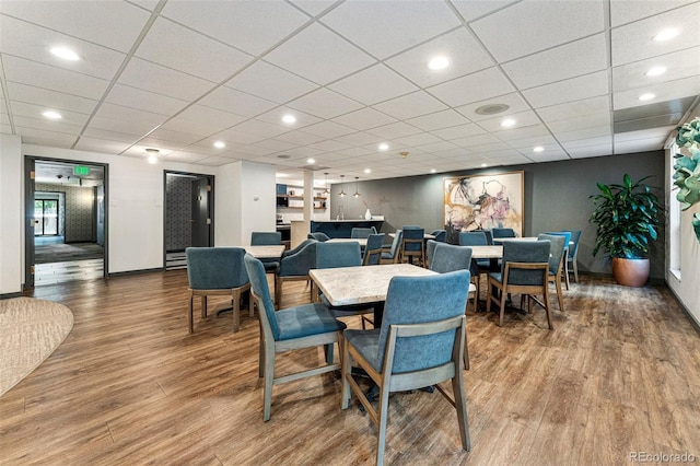 460 S Marion Pkwy Unit 801, Denver, CO 80209 - dining area with wood finished floors and recessed lighting
