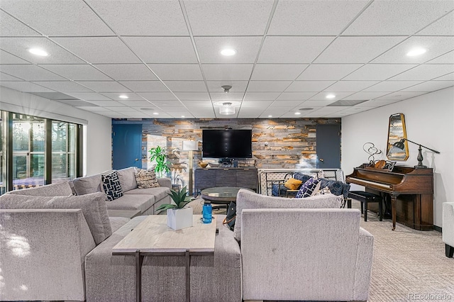 460 S Marion Pkwy Unit 801, Denver, CO 80209 - living room featuring carpet and recessed lighting