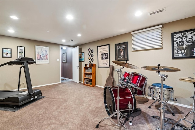 5416 S Lakeview St, Littleton, CO 80120 - exercise area featuring recessed lighting and carpet flooring