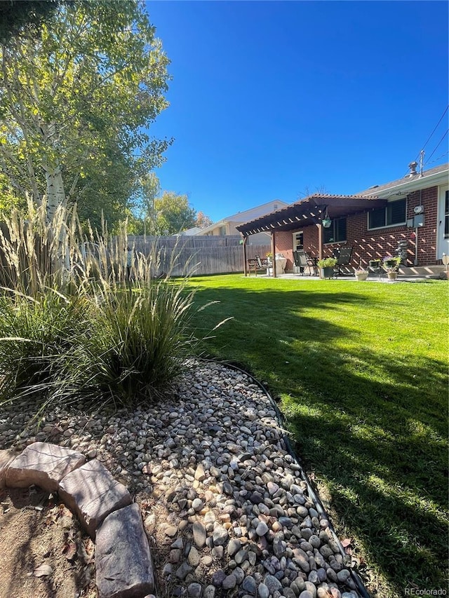 5416 S Lakeview St, Littleton, CO 80120 - view of yard featuring a pergola and a patio area