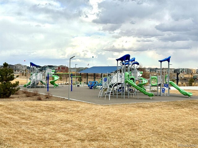 view of community jungle gym