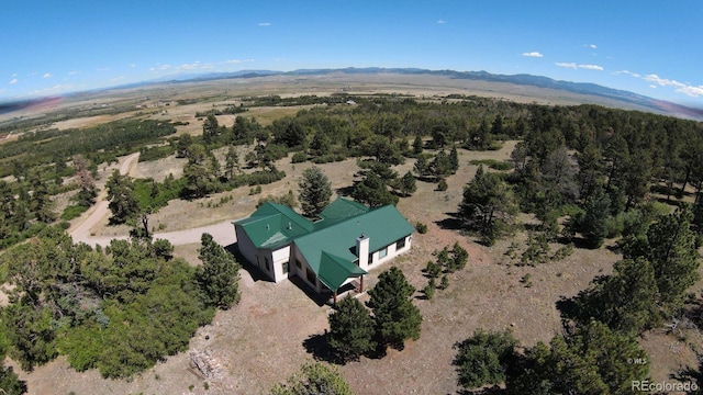 4860 County Road 140, Westcliffe, CO 81252 - aerial overview of property's location featuring a mountain backdrop