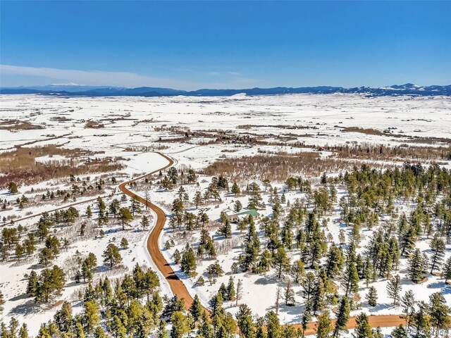 4860 County Road 140, Westcliffe, CO 81252 - snowy aerial view with a mountain view
