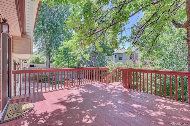 14463 E Wagon Trail Pl, Aurora, CO 80015 - view of wooden terrace
