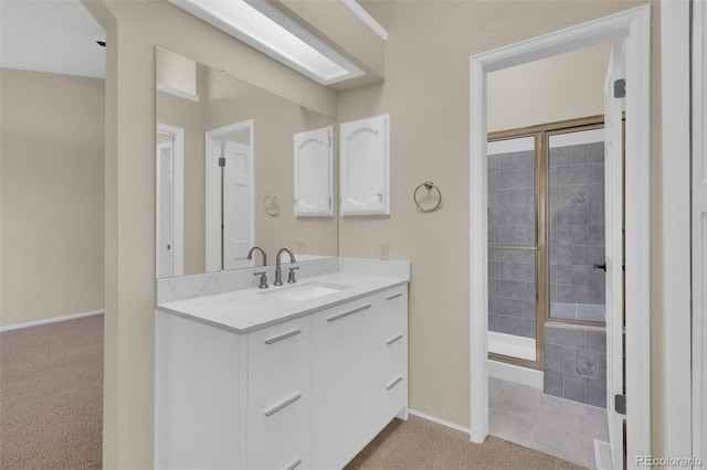 14463 E Wagon Trail Pl, Aurora, CO 80015 - full bathroom with vanity and a shower stall