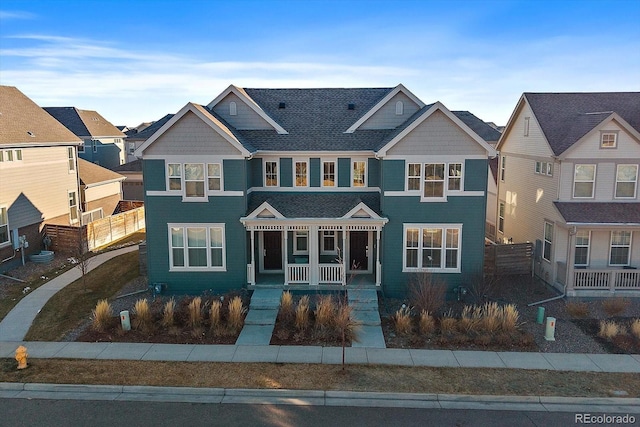 view of front of home with covered porch