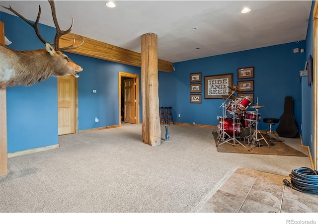 1000 N County Road 33, Como, CO 80432 - game room featuring recessed lighting and carpet floors