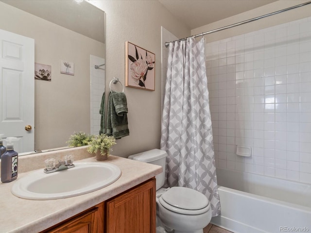 12555 Eastlake Dr, Thornton, CO 80241 - bathroom featuring vanity and shower / bath combination with curtain