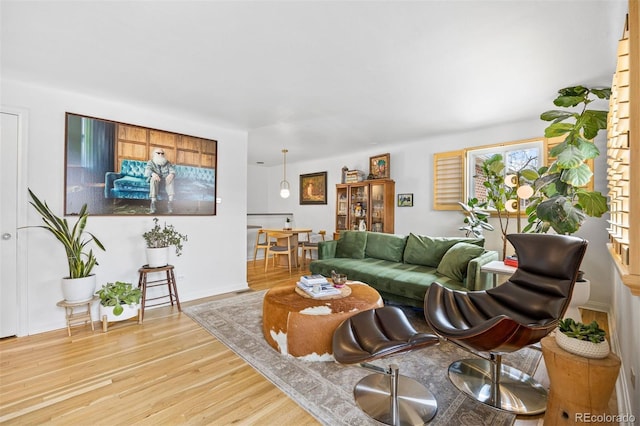 1335 Jasmine St, Denver, CO 80220 - living room featuring light wood-style flooring and baseboards