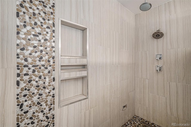9640 Moss Rose Cir, Highlands Ranch, CO 80129 - full bathroom featuring a tile shower