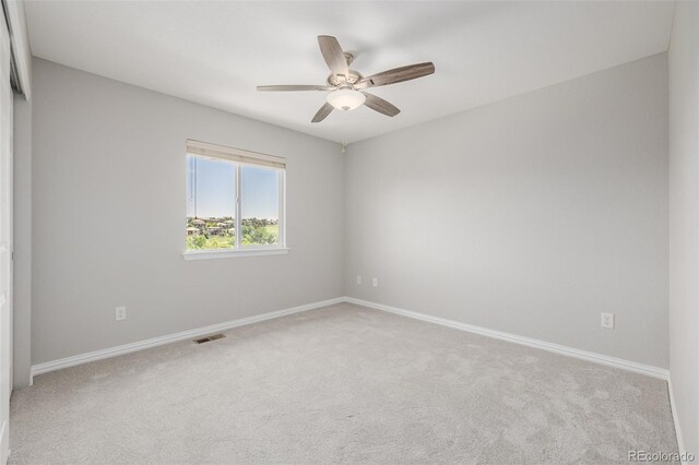 3126 Aspen Creek Dr, Highlands Ranch, CO 80129 - carpeted spare room with a ceiling fan and baseboards