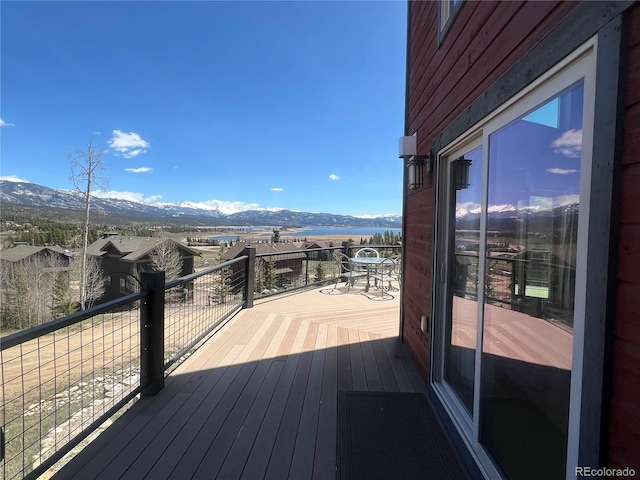 141 Gcr 4037, Grand Lake, CO 80447 - wooden deck featuring a mountain view
