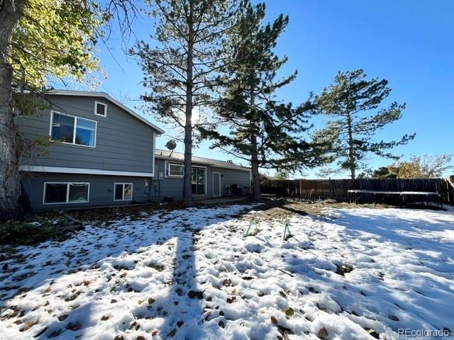 view of snowy yard