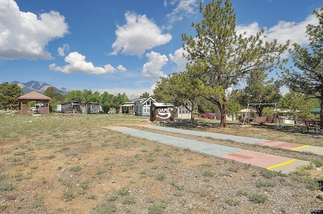 10795 County Road 197a Unit 6, Nathrop, CO 81236 - view of yard featuring a gazebo and a mountain view