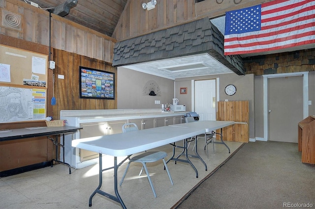 10795 County Road 197a Unit 6, Nathrop, CO 81236 - miscellaneous room with high vaulted ceiling and wooden walls