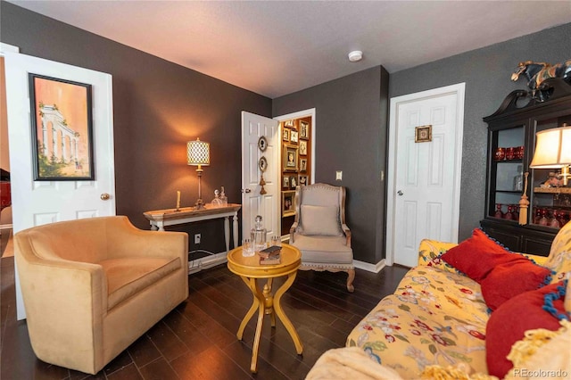 12242 Bannock Cir Unit D, Denver, CO 80234 - living area featuring dark wood finished floors and baseboards