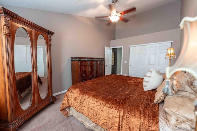 12242 Bannock Cir Unit D, Denver, CO 80234 - bedroom with light colored carpet and ceiling fan