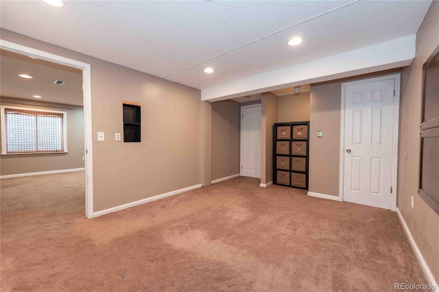 12242 Bannock Cir Unit D, Denver, CO 80234 - below grade area with carpet, recessed lighting, and baseboards