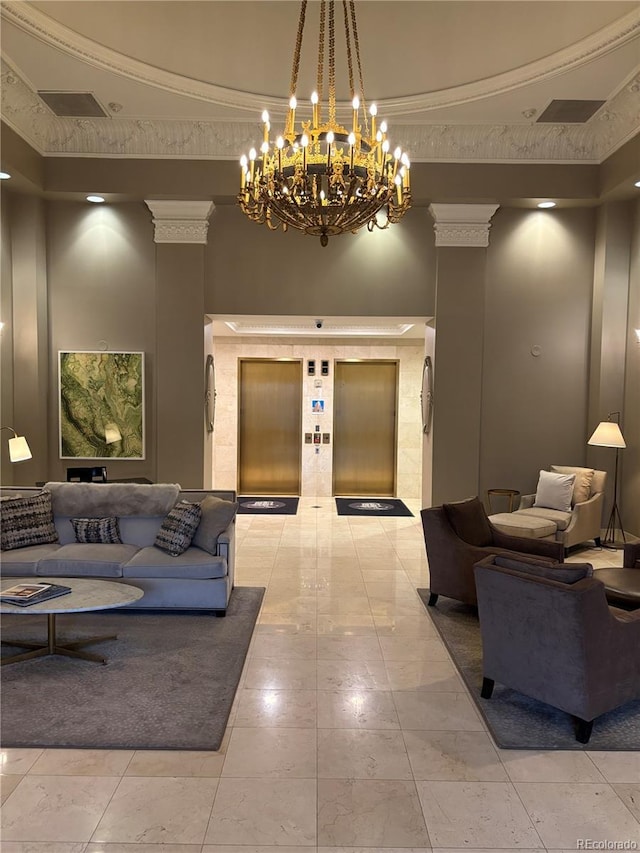 lobby with visible vents