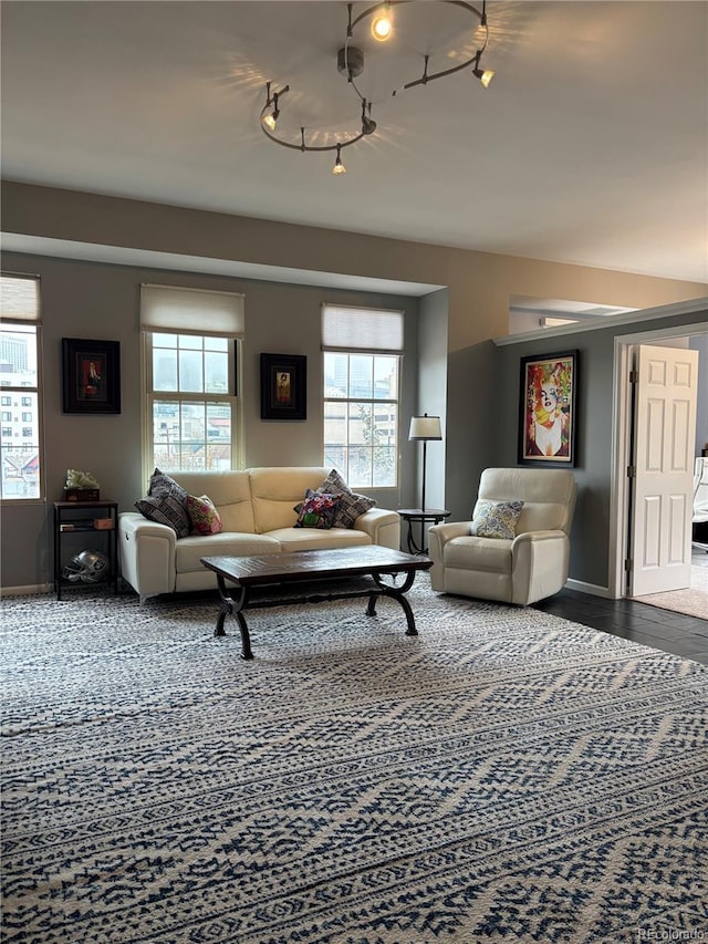living room featuring wood finished floors
