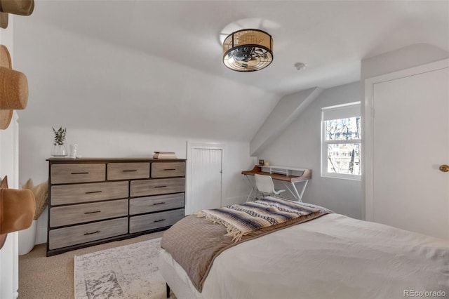 748 Elati St, Denver, CO 80204 - bedroom featuring vaulted ceiling and carpet