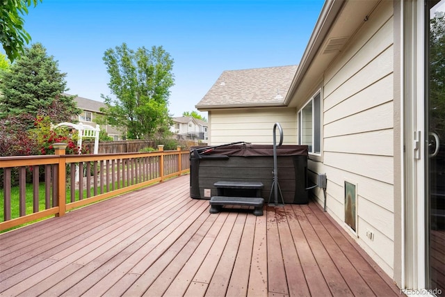 3461 Maple Cir, Brighton, CO 80601 - deck featuring a hot tub
