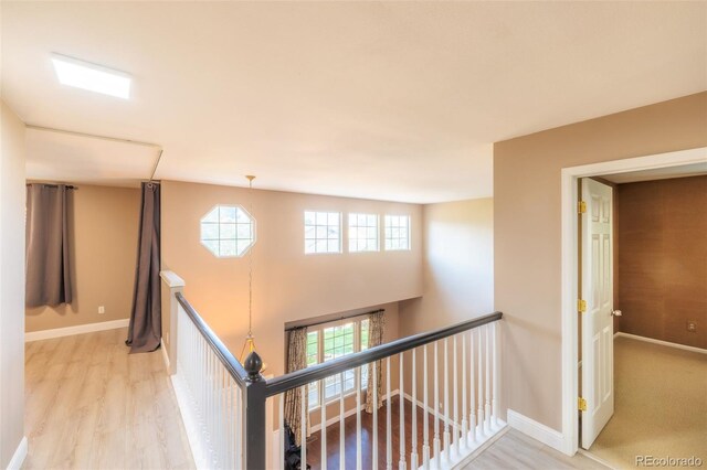 corridor featuring light hardwood / wood-style flooring