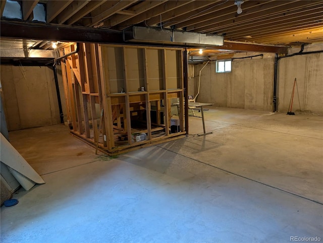 view of basement