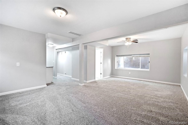 1210 Westend Ave, Colorado Springs, CO 80904 - carpeted spare room featuring ceiling fan and baseboards