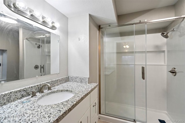 1210 Westend Ave, Colorado Springs, CO 80904 - bathroom with vanity and a shower stall