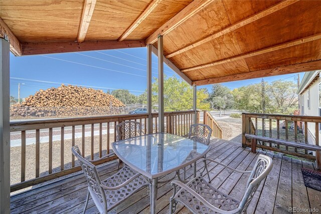 205 Sabeta Ave, Poncha Springs, CO 81242 - deck featuring outdoor dining space