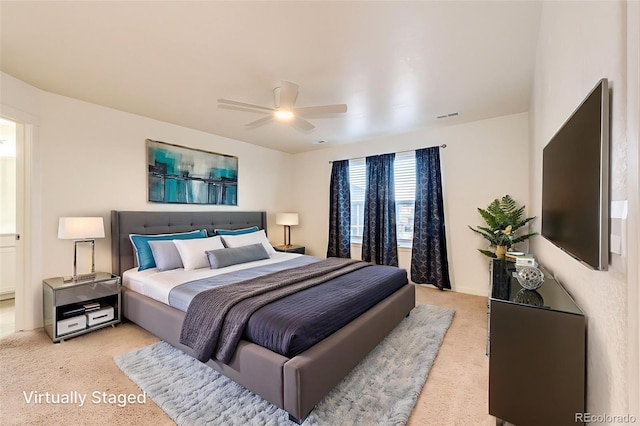 13376 Willow St, Thornton, CO 80602 - bedroom with light carpet and ceiling fan