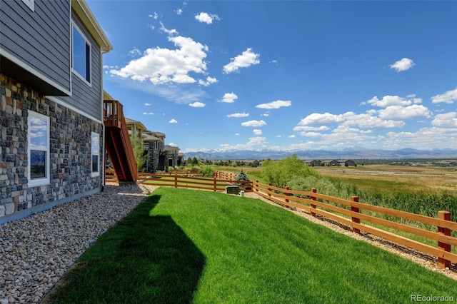 4011 W 149th Ave, Broomfield, CO 80023 - view of yard with stairs, a rural view, and a mountain view