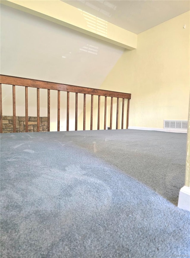 13304 E Asbury Dr, Aurora, CO 80014 - staircase with carpet floors and lofted ceiling