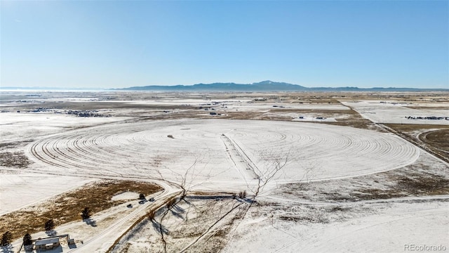 bird's eye view with a mountain view