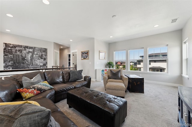 20998 E 60th Pl, Aurora, CO 80019 - carpeted living area with recessed lighting and baseboards