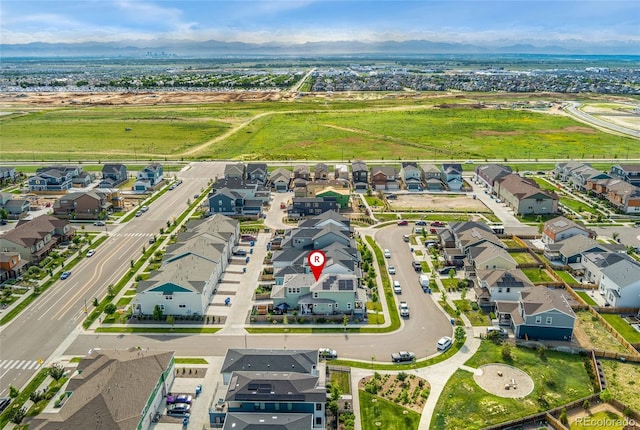 20998 E 60th Pl, Aurora, CO 80019 - aerial perspective of suburban area featuring a mountain backdrop