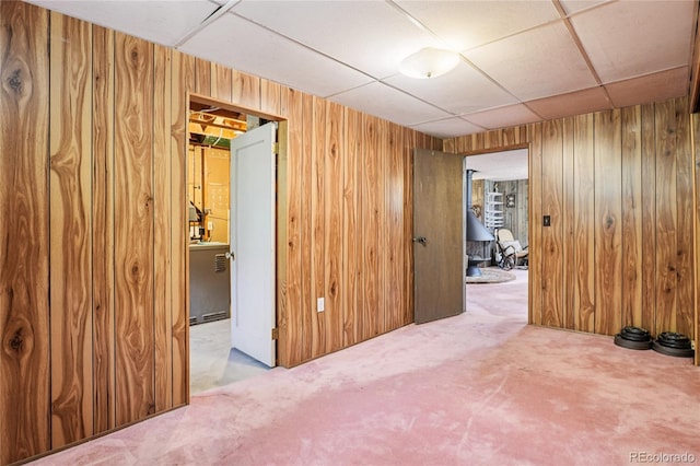 6920 W 47th Pl, Wheat Ridge, CO 80033 - carpeted spare room with wood walls and a paneled ceiling