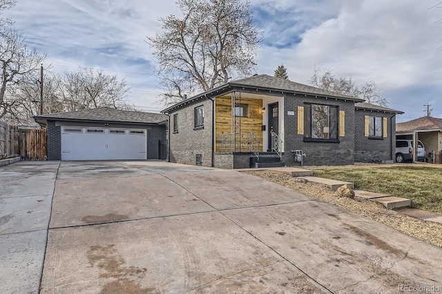 view of front of home featuring a garage